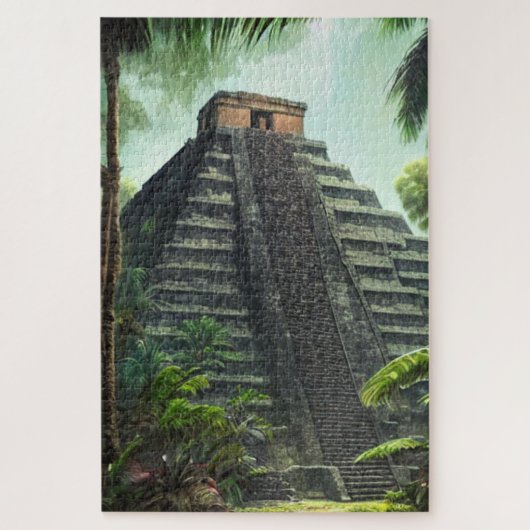 Mayan Temple Jigzaag Puzzle Legpuzzel (Verticaal)