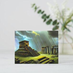 Mayan Temple Ruins Fantasy Art Briefkaart