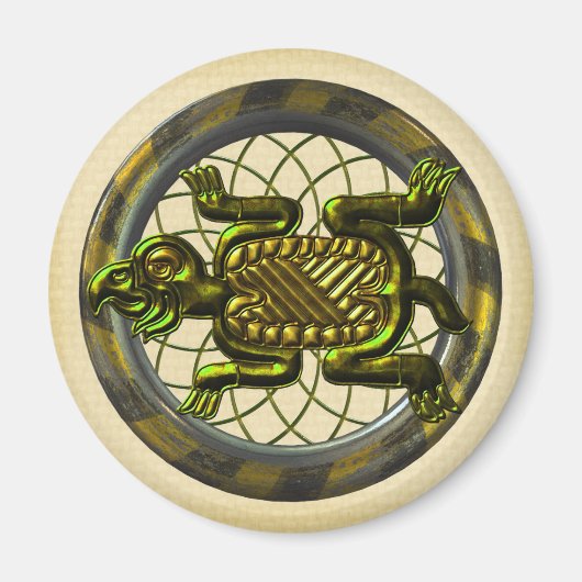 Mayan Turtle Magneet (Voorkant)