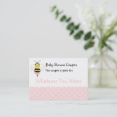 MayBee Bumble Bee Baby shower Coupon (Staand voorkant)