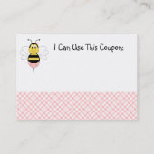 MayBee Bumble Bee Baby shower Coupon (Achterkant)