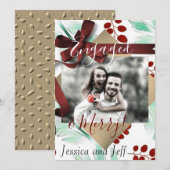 Mayberry Verliefd en vrolijk foto kerstkaart (Voorkant / Achterkant)