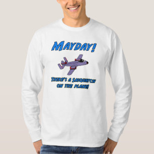 Mayday. Er is een sasquatch op het vliegtuig! T-shirt