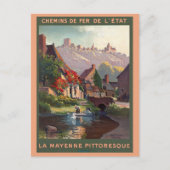 Mayenne Frankrijk trein Franse reizen Briefkaart (Voorkant)