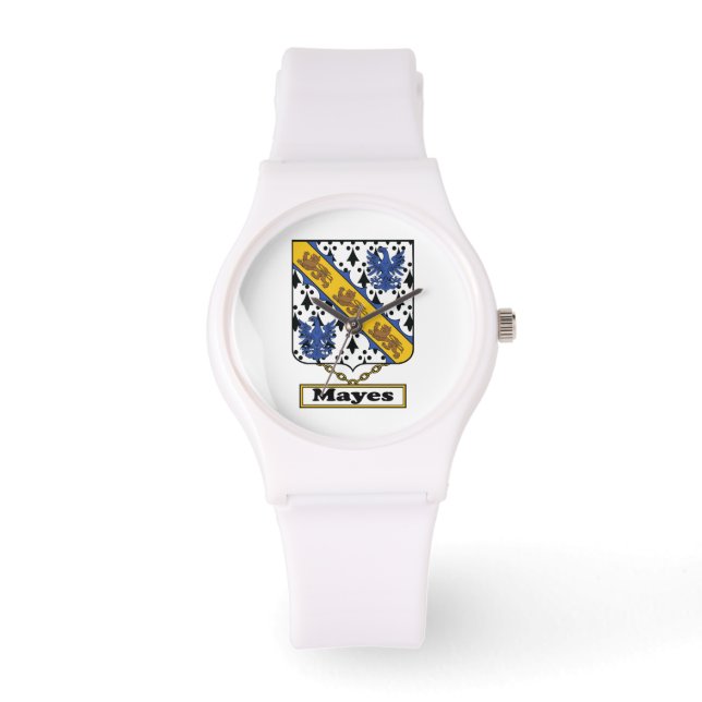 Mayes Family Crest Horloge (Voorkant)