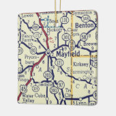 Mayfield KY  Map Keramisch Ornament (Links)