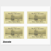 Mayflower Bookplate Rechthoekige Sticker (Vel)