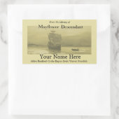 Mayflower Bookplate Rechthoekige Sticker (Tas)