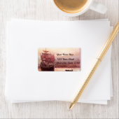 Mayflower dans les Étiquettes de adresse du port d (En situation)