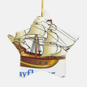 Mayflower Descendant Sailing Ship Jubileum Keramisch Ornament