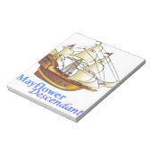 Mayflower Descendant Sailing Ship Notitieblok (Gedraaid)