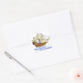 Mayflower Descendant Sailing Ship Vierkante Sticker (Envelop)