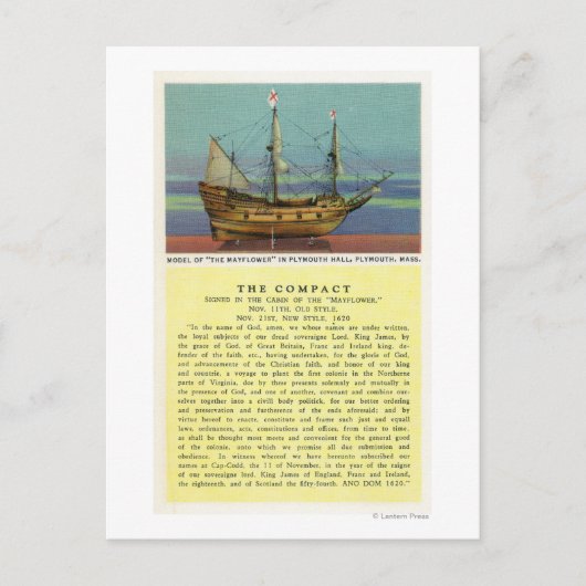 Mayflower Model Briefkaart (Voorkant)