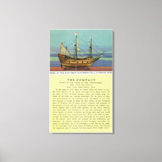 Mayflower Model Canvas Afdruk (Voorkant)