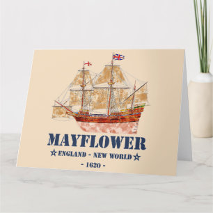 Mayflower Tall Ship - Engeland naar de Nieuwe Were Bedankkaart