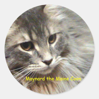Maynard de Maine Coon Ronde Sticker