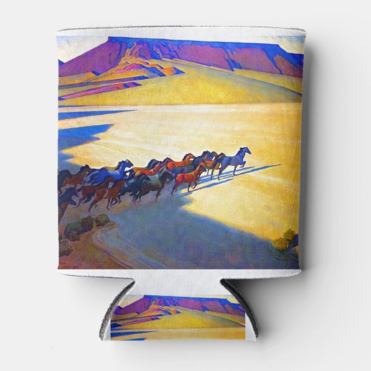 Maynard Dixon wilde paarden Blikjeskoeler (Voorkant)