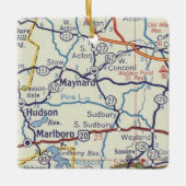 Maynard MA Map Keramisch Ornament (Voorkant)