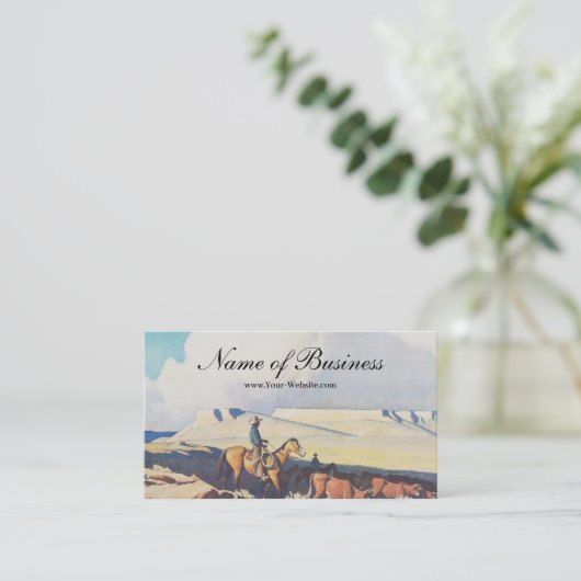 MaynardDixon Open Range Classic Western landschap Visitekaartje (Staand voorkant)