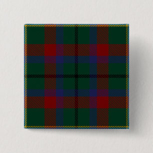 Mayo County Irish Tartan Vierkante Button 5,1 Cm