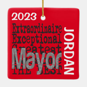 Mayor Extraordinaire CUSTOM Keramisch Ornament