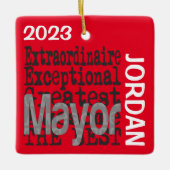 Mayor Extraordinaire CUSTOM Keramisch Ornament (Voorkant)
