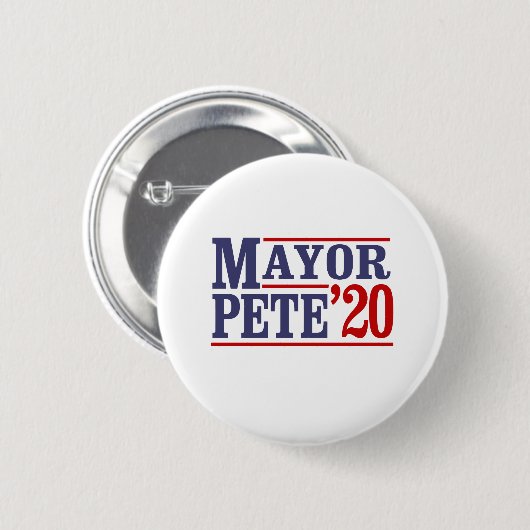 MAYOR PETE '20 RONDE BUTTON 5,7 CM (Voorkant /achterkant)