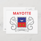 Mayotte Flag Briefkaart (Voorkant / Achterkant)