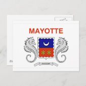 Mayotte vlag briefkaart (Voorkant / Achterkant)