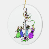 Maypole Dancers Keramisch Ornament (Links)
