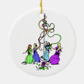 Maypole Dancers Keramisch Ornament (Achterkant)