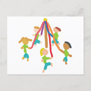 Maypole Dancing Briefkaart