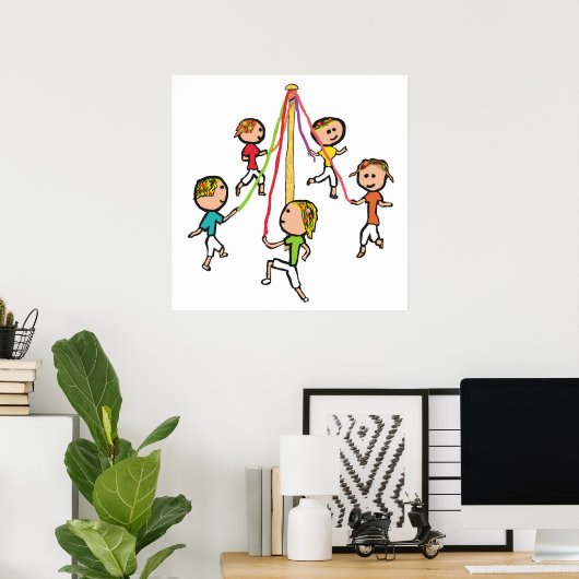Maypole Dancing Poster (Thuiskantoor)