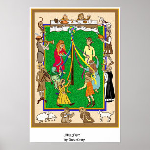 Maypole, Medieval Fayre Poster