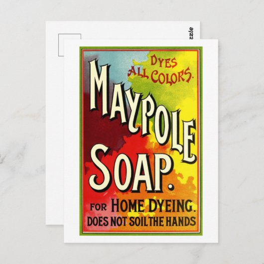 "Maypole Soap Advertisement" Briefkaart (Voorkant / Achterkant)