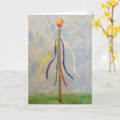 Maypole Verjaardag Wenskaart Kaart (Gele Bloem)
