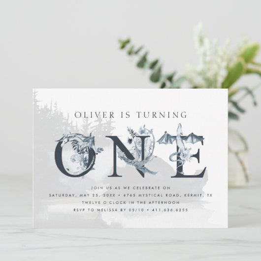 Mays Mythical Boys 1st verjaardag Kaart (Staand voorkant)