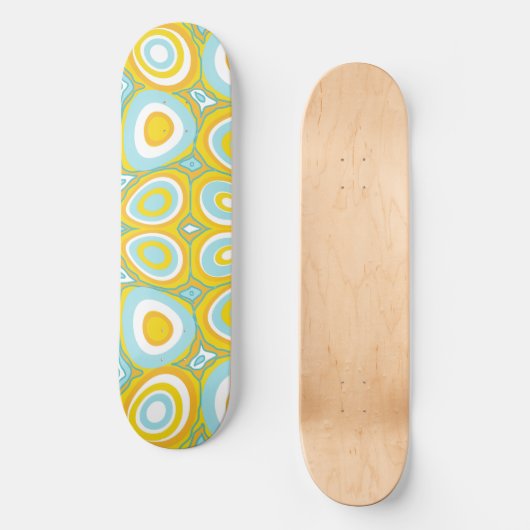Maz Psychedelic Eggs - Duck Egg Blue Wit Sinaasapp Skateboard (Voorkant)