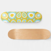 Maz Psychedelic Eggs - Duck Egg Blue Wit Sinaasapp Skateboard (Horizontaal)