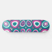Maz Psychedelic Eggs - Magenta Wit Blauwgroen Skateboard (Horizontaal)