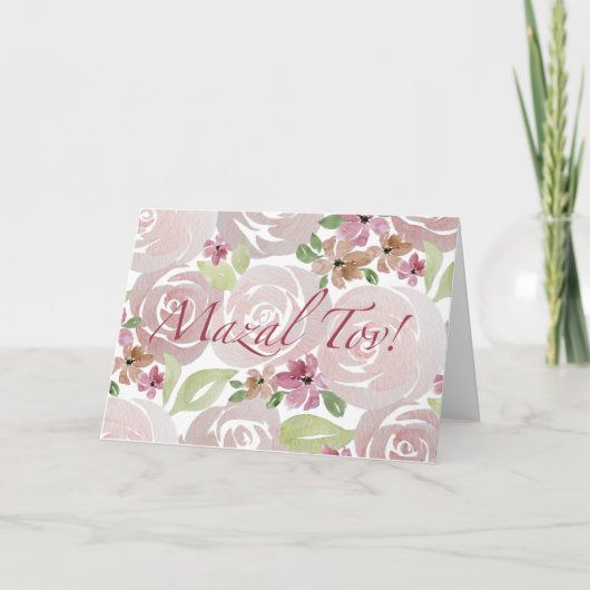 Mazal Tov gevouwen bedankkaart (Voorkant)