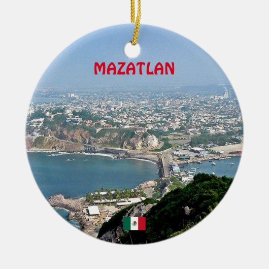 Mazatlan Aangepaste kerstversiering Keramisch Ornament (Voorkant)
