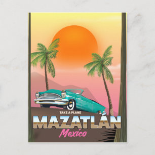 Mazatlán Mexico reisposter Briefkaart