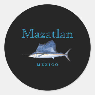 Mazatlan Mexico Sailfish Ronde Sticker