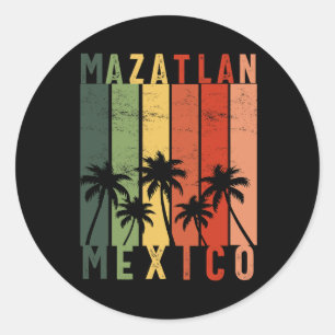 Mazatlan Mexico Souvenir Mexicaanse Vakantie Manne Ronde Sticker