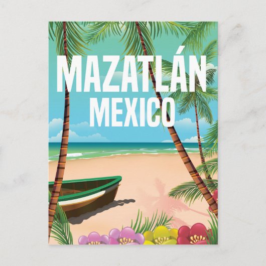 Mazatlán Mexico -  strandreisposter Briefkaart (Voorkant)