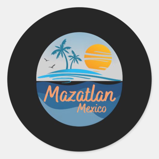 Mazatlan Sinaloa Mexico Vakantie Ronde Sticker (Voorkant)