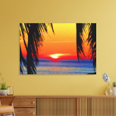 Mazatlan Sunset Waterverf Canvas Afdruk (Insitu (Woonkamer))
