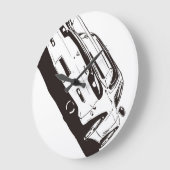 MAZDA FD3S RX-7 (リア)線画イラスト 壁掛け時計 GROTE KLOK (Hoek)