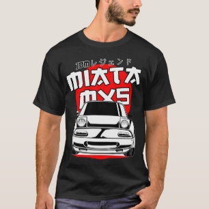 Mazda mx5 miata red moon (wit afdrukken) ticker t-shirt